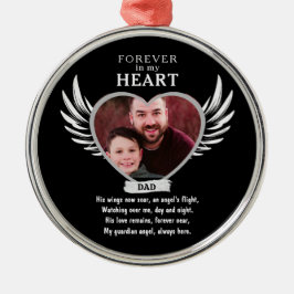 Gepersonaliseerde Vader Memorial Vader Sympathie G Metalen Ornament