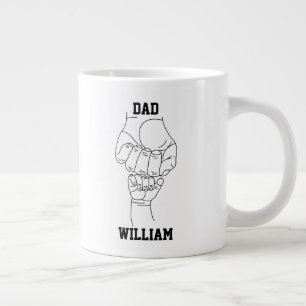 Gepersonaliseerde vader vader papa cadeau met Kind Extra Grote Beker