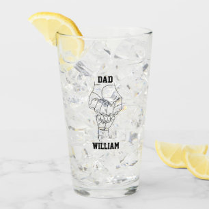 Gepersonaliseerde vader vader papa cadeau met Kind Glas
