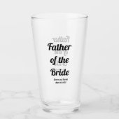 Gepersonaliseerde vader van de Bride Glas (Voorkant)
