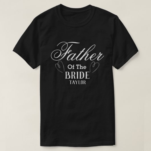 Gepersonaliseerde vader van de Bride T-Shirt (Design voorkant)
