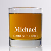 Gepersonaliseerde vader van de bruid bruiloft cade whisky glas