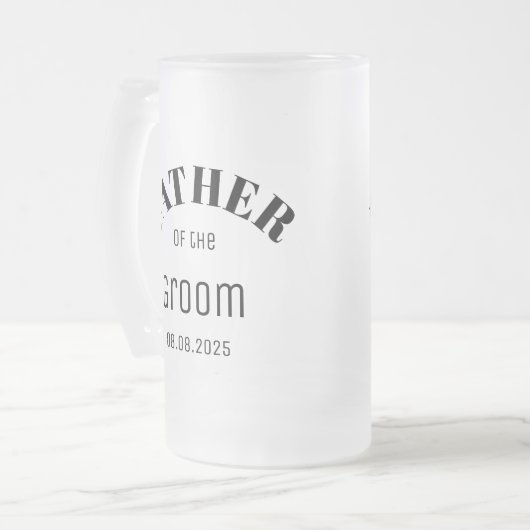 Gepersonaliseerde vader van de bruidegom Bier Mok (Voorkant links)