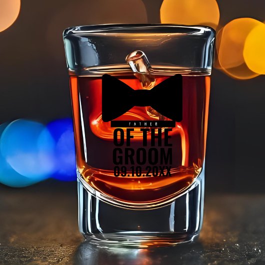 Gepersonaliseerde Vader van de Bruidegom Bruilofts Shot Glas