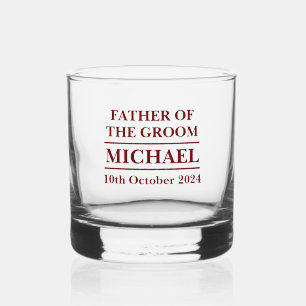 Gepersonaliseerde vader van de bruidegom Tumblers Whisky Glas