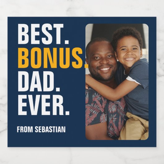 Gepersonaliseerde Vaderdag Beste Bonus Papa Ooit Bier Etiket (Enkel label)