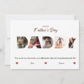 Gepersonaliseerde Vaderdag DADDY fotocollage Kaart (Voorkant)