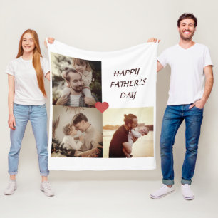 Gepersonaliseerde Vaderdag-fotodeken Fleece Deken