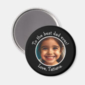 Gepersonaliseerde Vaderdag-fotonaam Keepsake Magneet (Voorkant / Achterkant)
