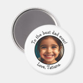 Gepersonaliseerde Vaderdag-fotonaam Keepsake Magneet (Voorkant / Achterkant)