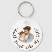 Gepersonaliseerde Vaderdag Gift van Kinder Sleutelhanger (Achterkant)