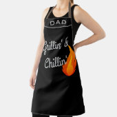 Gepersonaliseerde Vaderdag Grillen & Chillen Schort (Insitu)
