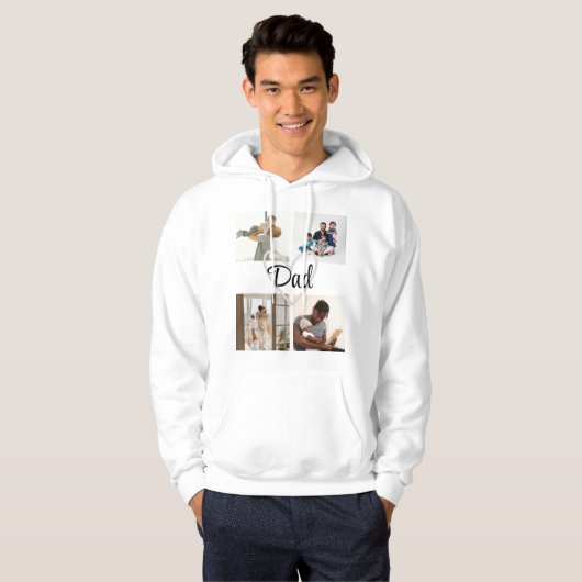 Gepersonaliseerde Vaderdag Hoodie - Superheld Dad (Voorkant volledig)