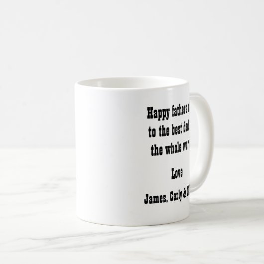 Gepersonaliseerde Vaderdag Mok – Custom Name & Hea (Voorkant rechts)
