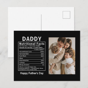 Gepersonaliseerde Vaderdag Papa Voedingsfeiten  Briefkaart
