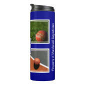 Gepersonaliseerde Vaderdag SPORTS Custom Foto's Thermosbeker (Geroteerd rechts)