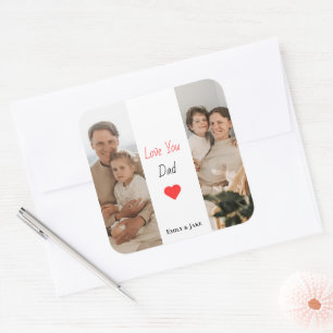 Gepersonaliseerde Vaderdag-Sticker Pap Gift Vierkante Sticker