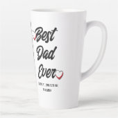 Gepersonaliseerde vaderdag, twee foto collage cade latte mok (Rechts)