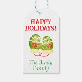 Gepersonaliseerde vakantie cadeau label cadeaulabel