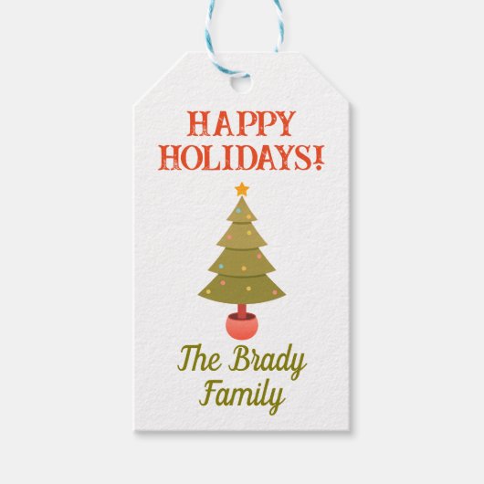 Gepersonaliseerde vakantie cadeau label cadeaulabel (Voorkant)