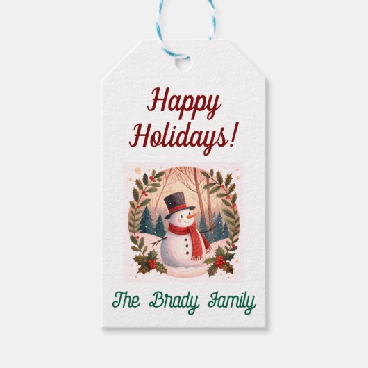 Gepersonaliseerde vakantie cadeau label cadeaulabel (Voorkant)