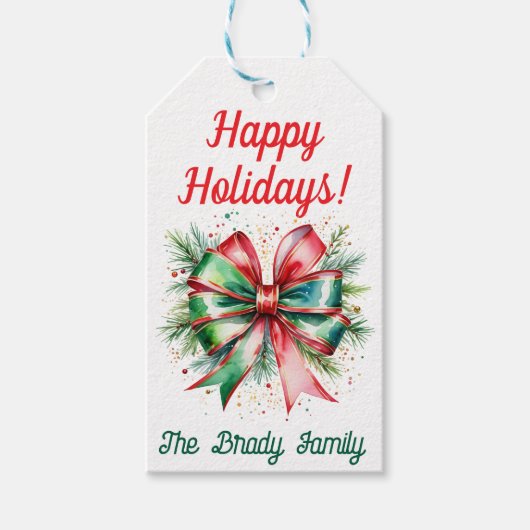 Gepersonaliseerde vakantie cadeau label cadeaulabel (Voorkant)