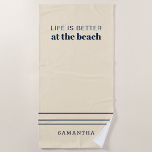 Gepersonaliseerde Vakantie is Beter Aangepaste Fam Strandlaken