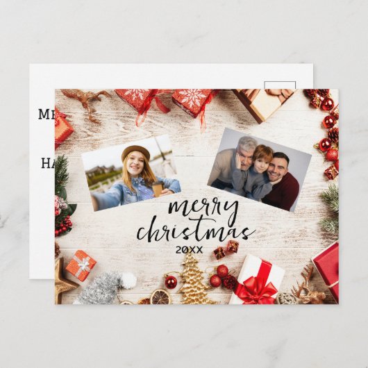 Gepersonaliseerde vakantie Kaart - Custom Photo Ch (Voorkant / Achterkant)