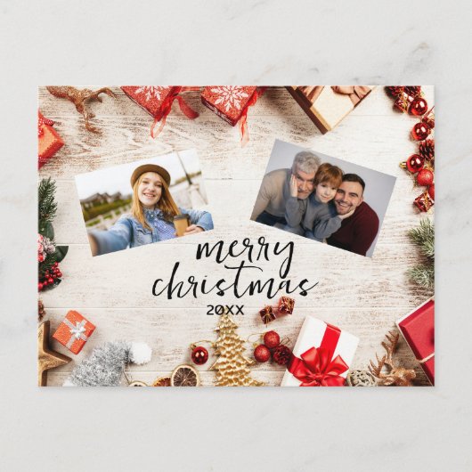 Gepersonaliseerde vakantie Kaart - Custom Photo Ch (Voorkant)