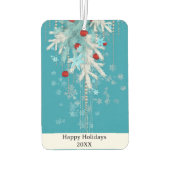 Gepersonaliseerde vakantie Ornamenten w / Snow Luchtverfrisser (Achterkant)