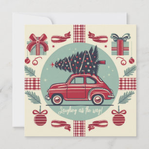 Gepersonaliseerde  vakantie retro kerstauto