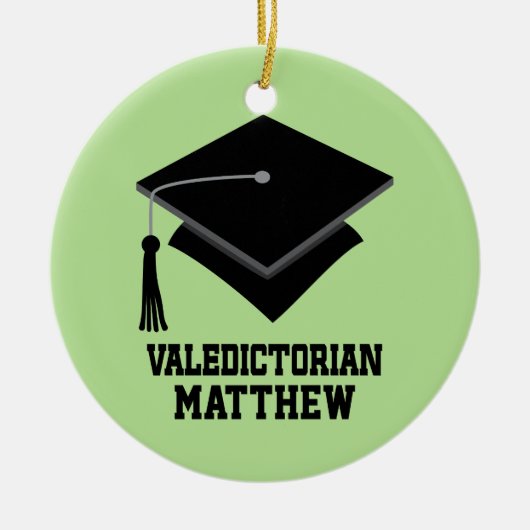 Gepersonaliseerde Valedictorian Ornament (Voorkant)