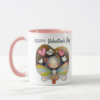 Gepersonaliseerde Valentijnsdag Fairy Candle Gift Mok