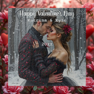 Gepersonaliseerde Valentijnsdag Foto en Naam Gift Legpuzzel