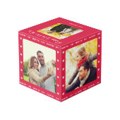 Gepersonaliseerde Valentijnsdag Gift Rood Multi Fo Kubus (Achter hoekig)