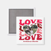 Gepersonaliseerde Valentijnsdag hart aangepaste fo Magneet (Voorkant / Achterkant)