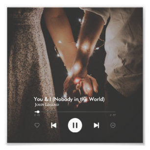Gepersonaliseerde Valentijnsdag Song Paar Foto Afdruk