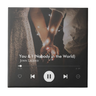 Gepersonaliseerde Valentijnsdag Song Paar Foto Tegeltje