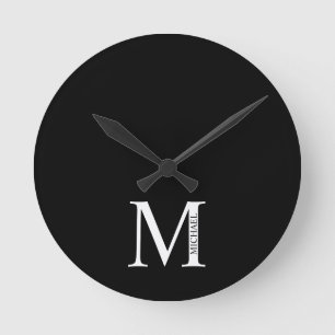 Gepersonaliseerde  van het Monogram en van de Naam Ronde Klok
