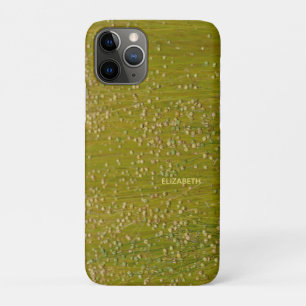 Gepersonaliseerde veelkleurige groene bloemen iPhone 11 pro hoesje