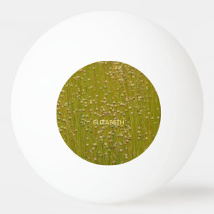 Gepersonaliseerde veelkleurige groene bloemen pingpongballen