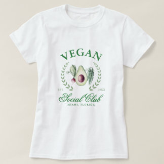 Gepersonaliseerde Vegan Sociale Club Aangepaste Pl T-shirt