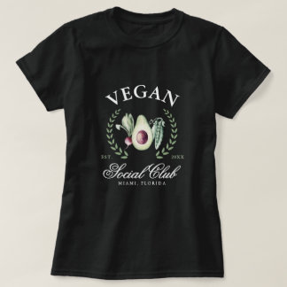Gepersonaliseerde Vegan Sociale Club Aangepaste Pl T-shirt
