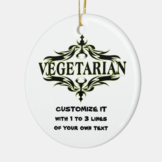 Gepersonaliseerde vegetariër keramisch ornament (Links)