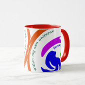 Gepersonaliseerde verbluffende gekleurde Abstracte Mok (Voorkant rechts)