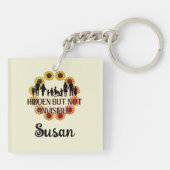 gepersonaliseerde verborgen gehandicaptentoetsenbo sleutelhanger (Achterkant)