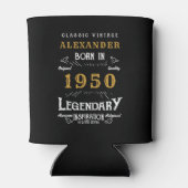 Gepersonaliseerde verjaardag 1950 Voeg Jouw naam L Blikjeskoeler (Achterkant)