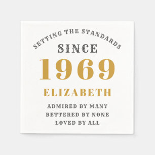 Gepersonaliseerde Verjaardag 1969 Toevoegen Jouw n Servet