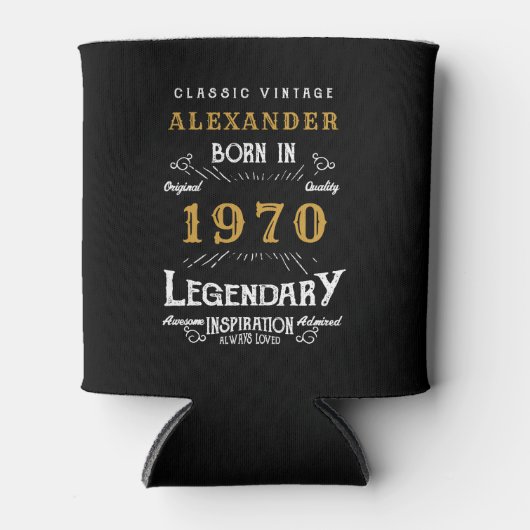 Gepersonaliseerde verjaardag 1970 Voeg Jouw naam L Blikjeskoeler (Voorkant)