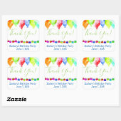 Gepersonaliseerde Verjaardag dank u stickers (Vel)